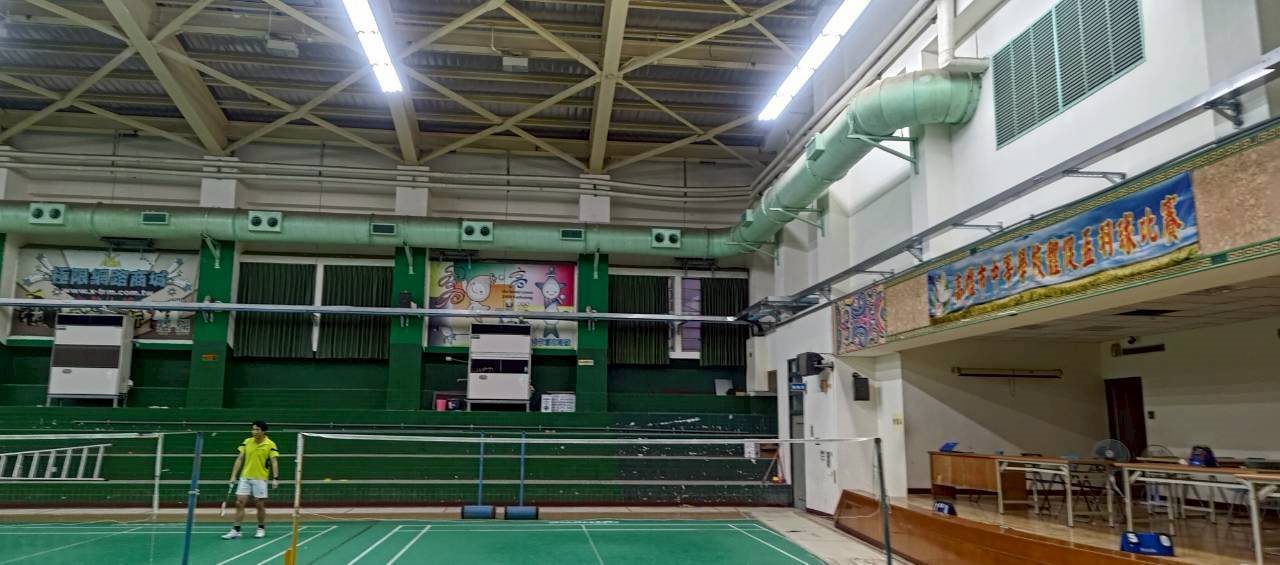 高雄市三民國中6F羽球館|大同氣冷箱型空調新設工程